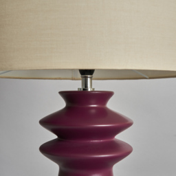 Findlay Ceramic Table Lamp - Burgundy - thumbnail 4