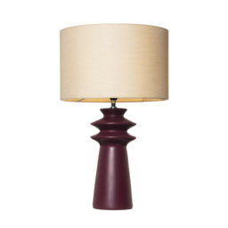 Findlay Ceramic Table Lamp - Burgundy