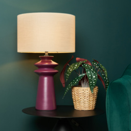 Findlay Ceramic Table Lamp - Burgundy - thumbnail 5