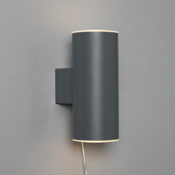 Bao Outdoor Solar LED Up and Down Wall Light - Anthracite - thumbnail 2