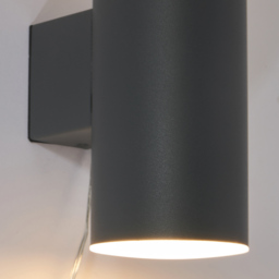 Bao Outdoor Solar LED Up and Down Wall Light - Anthracite - thumbnail 4