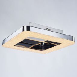 Visconte Spark LED Square Flush Ceiling Light - Chrome - thumbnail 2