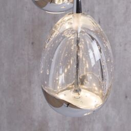 Visconte Bulla Pendant Ceiling 7 Light LED Spiral Cluster - Chrome - thumbnail 4