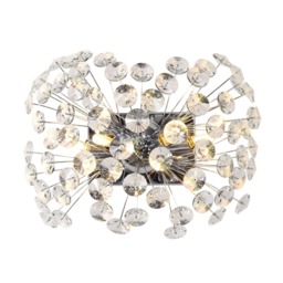 Visconte Scoppio de Stelle 4 Light Crystal Wall Light - Chrome