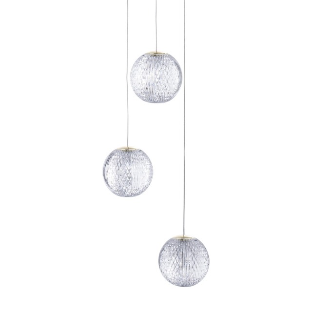 Visconte Tutti 3 Light Round Cluster Pendant - Gold - image 1