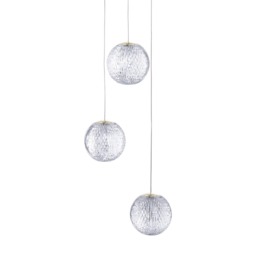 Visconte Tutti 3 Light Round Cluster Pendant - Gold - thumbnail 1
