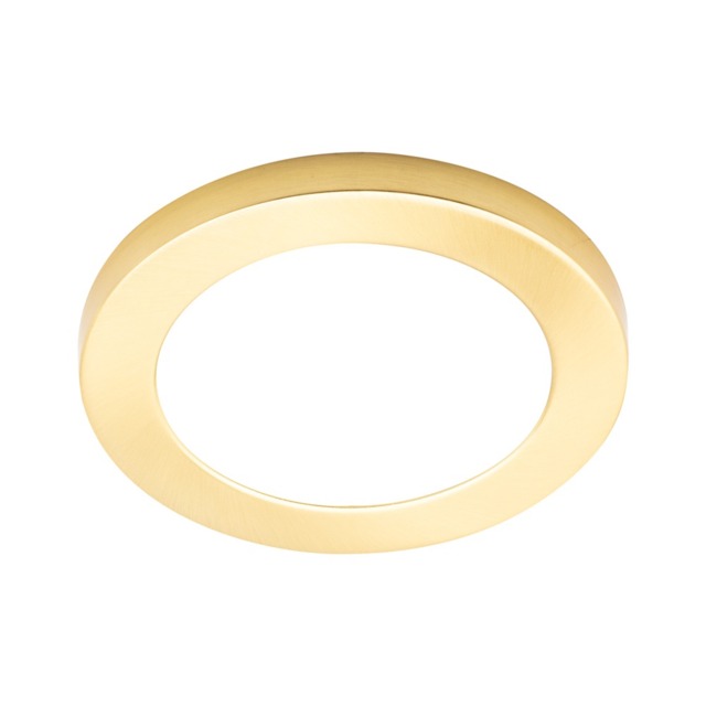 Darly 12 Watt LED Flush Ceiling or Wall Light - Satin Brass - image 1
