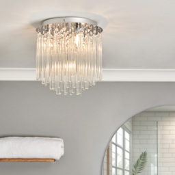 Tyre 4 Light Bathroom Flush Ceiling Light - Chrome - thumbnail 5