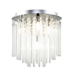 Tyre 4 Light Bathroom Flush Ceiling Light - Chrome - thumbnail 1