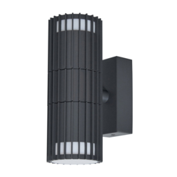 Veda 2 Light Outdoor Up and Down Wall Light - Anthracite - thumbnail 5