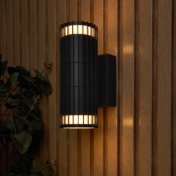 Veda 2 Light Outdoor Up and Down Wall Light - Anthracite - thumbnail 7