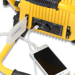 Stanley 8 Watt Portable LED Rechargeable Folding Work Light - Yellow and Black - thumbnail 8
