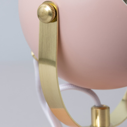 Eyeball Table Lamp - Pink and Satin Brass - thumbnail 4