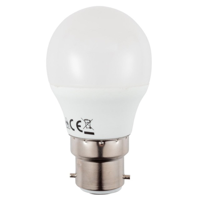 5.2 Watt LED B22 Bayonet Cap Golf Ball Light Bulb - Cool White