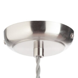 Industrial Style Braided Grey Cable Ceiling Pendant - Satin Nickel - thumbnail 7