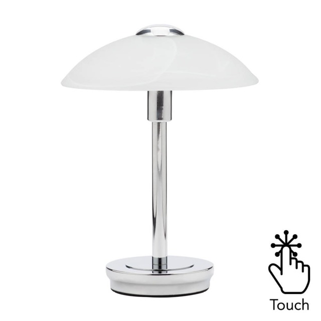 Alabaster Shade Touch Table Lamp - Chrome - image 1