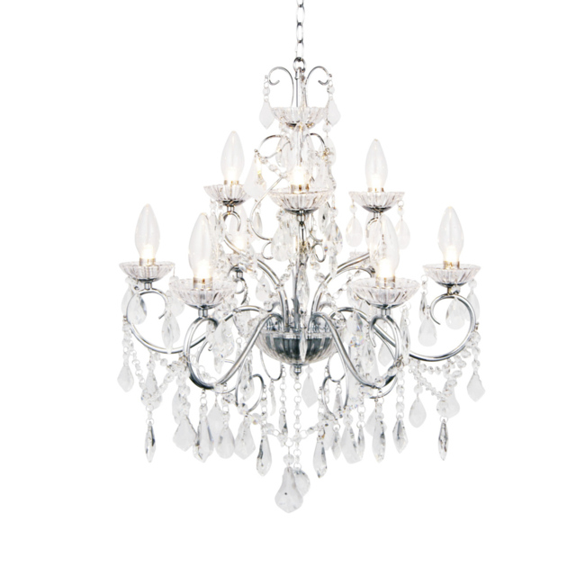 Vara 9 Light Bathroom Chandelier - Chrome - image 1