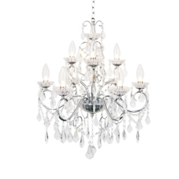 Vara 9 Light Bathroom Chandelier - Chrome