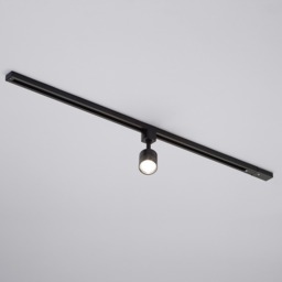 1m Track Light Kit with 1 Soho Heads and LED Bulbs - Black - thumbnail 3