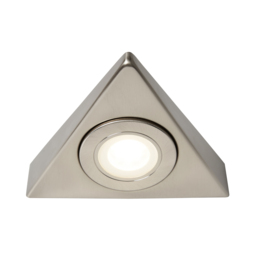 Grai 1.5 Watt LED Triangle CCT Under Cabinet Light - Satin Nickel