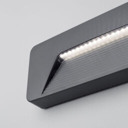 3 Watt LED Rectangular Surface Brick Wall Light - Anthracite - thumbnail 4