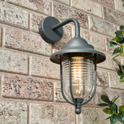 Carlo Outdoor Lantern Wall Light - Anthracite - thumbnail 5