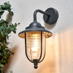 Carlo Outdoor Lantern Wall Light - Anthracite - thumbnail 6
