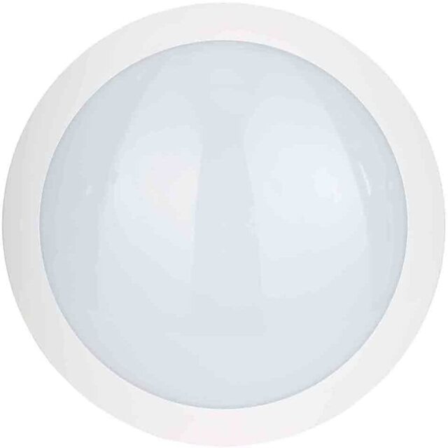 Stanley Como IP66 Outdoor LED Flush Ceiling or Wall Light with Sensor - White - image 1