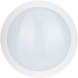 Stanley Como IP66 Outdoor LED Flush Ceiling or Wall Light with Sensor - White