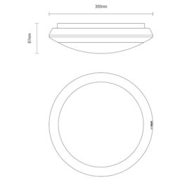 Stanley Como IP66 Outdoor LED Flush Ceiling or Wall Light with Sensor - White - thumbnail 2