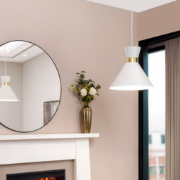 Connie Hourglass Ceiling Pendant Light - White - thumbnail 7