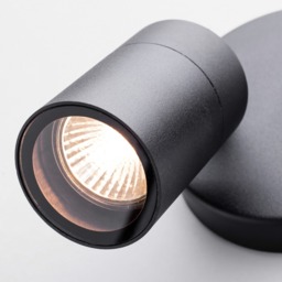 Kenn Twin Adjustable Outdoor 2 Light Wall Spotlight - Black - thumbnail 4