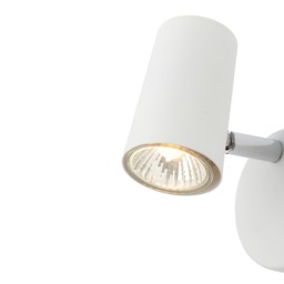 2 Pack of Chobham Industrial Style Single Adjustable Spotlight Wall Light - White - thumbnail 6