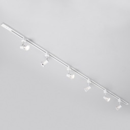 2 metre Track Light Kit with 6 Harlem Heads and LED Bulbs - White - thumbnail 2