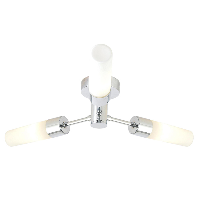 Elena 3 Light Semi Flush Bathroom Ceiling Light - Chrome - image 1