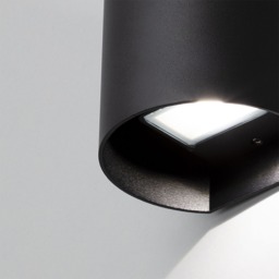 Luk Outdoor LED Rounded Up and Down Wall Light - Black - thumbnail 4