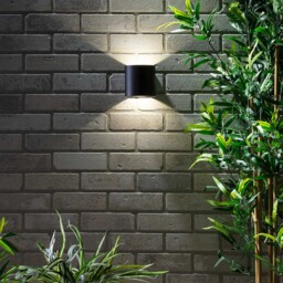 Luk Outdoor LED Rounded Up and Down Wall Light - Black - thumbnail 5