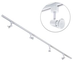 2 metre Track Light Kit with 4 Harlem Heads and LED Bulbs - White