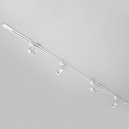 2 metre Track Light Kit with 4 Harlem Heads and LED Bulbs - White - thumbnail 3