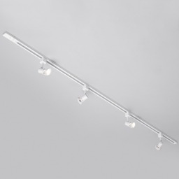 2 metre Track Light Kit with 4 Harlem Heads and LED Bulbs - White - thumbnail 2
