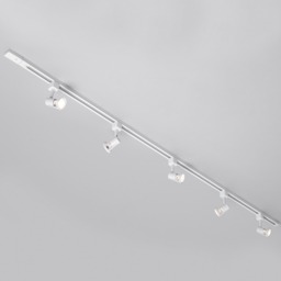 2 metre Track Light Kit with 5 Harlem Heads and LED Bulbs - White - thumbnail 2