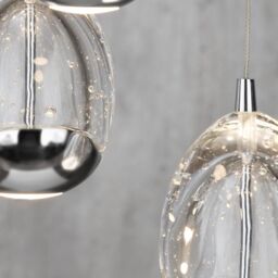 Visconte Bulla 3 Light Ceiling Light Spiral Cluster Pendant - Chrome - thumbnail 2