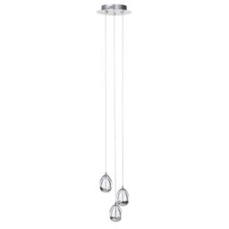 Visconte Bulla 3 Light Ceiling Light Spiral Cluster Pendant - Chrome - thumbnail 4