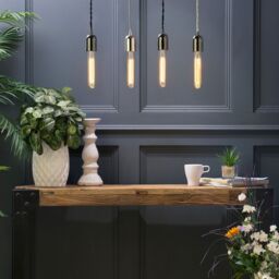 2 Pack of Decorative Twisted Braided Cable Nickel Light Fittings - Herringbone Black & White - thumbnail 7
