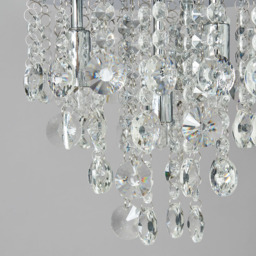 Montego 4 Light Crystal Effect Semi Flush Ceiling Light - Chrome - thumbnail 4