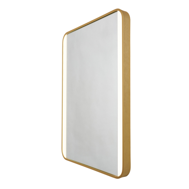 Aiga LED Bathroom Mirror with Motion Sensor and Demist - Satin Brass - image 1
