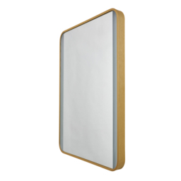 Aiga LED Bathroom Mirror with Motion Sensor and Demist - Satin Brass - thumbnail 6
