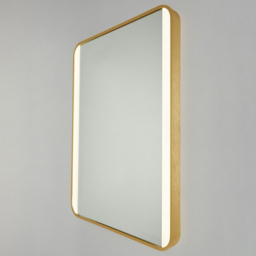Aiga LED Bathroom Mirror with Motion Sensor and Demist - Satin Brass - thumbnail 2