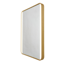 Aiga LED Bathroom Mirror with Motion Sensor and Demist - Satin Brass - thumbnail 1