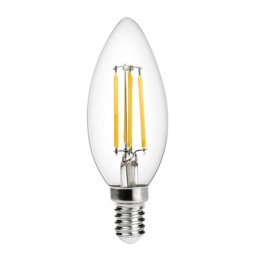 5 Pack of 4 Watt LED Vintage Style E14 Small Edison Screw Candle Light Bulbs - Cool White - thumbnail 2